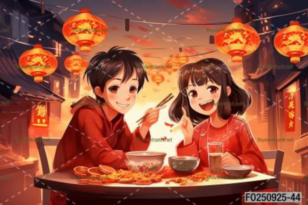  Tranh dán tường quán ăn Vặt, Mỳ cay - Tranh tường chất lượng cao