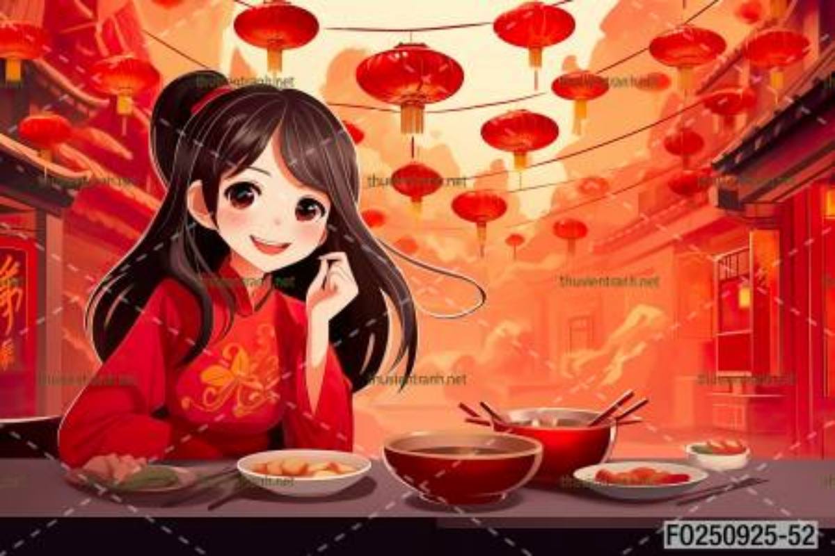  Tranh dán tường quán ăn Vặt, Mỳ cay - Tranh tường chất lượng cao