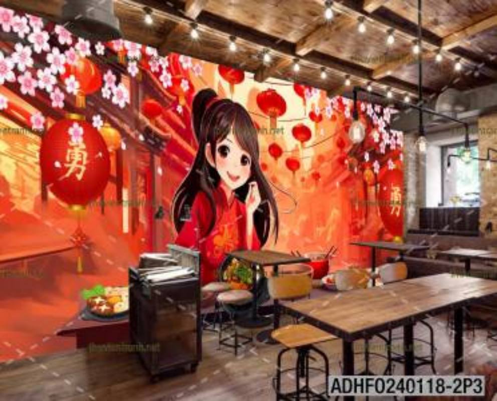  Tranh dán tường quán lẩu nướng, tranh dán tường quán lẩu, nứng BBQ - Tranh tường chất lượng cao