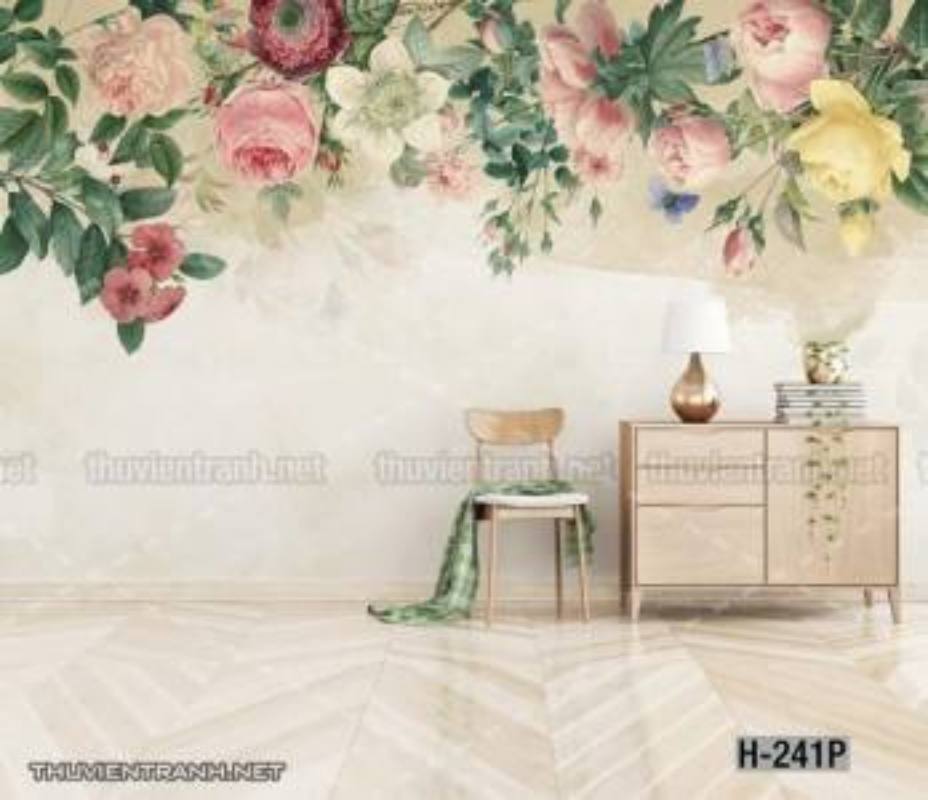 Tranh dán tường hoa - Tranh tường chất lượng cao