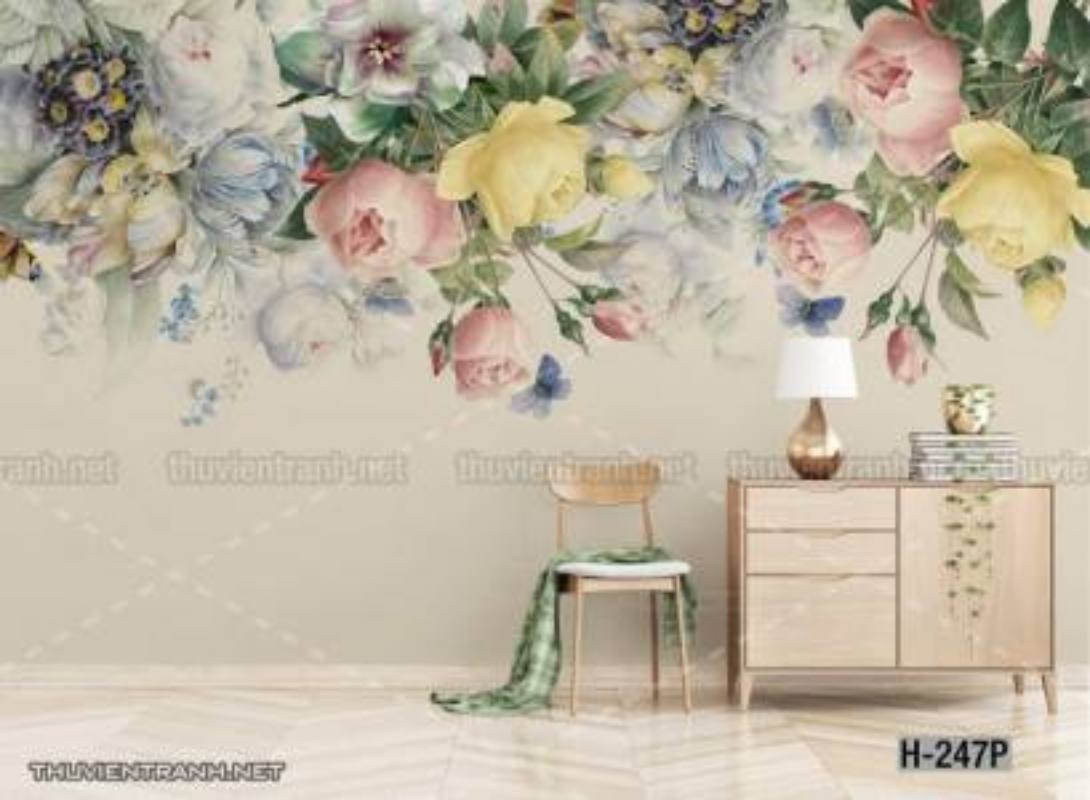 Tranh dán tường hoa - Tranh tường chất lượng cao