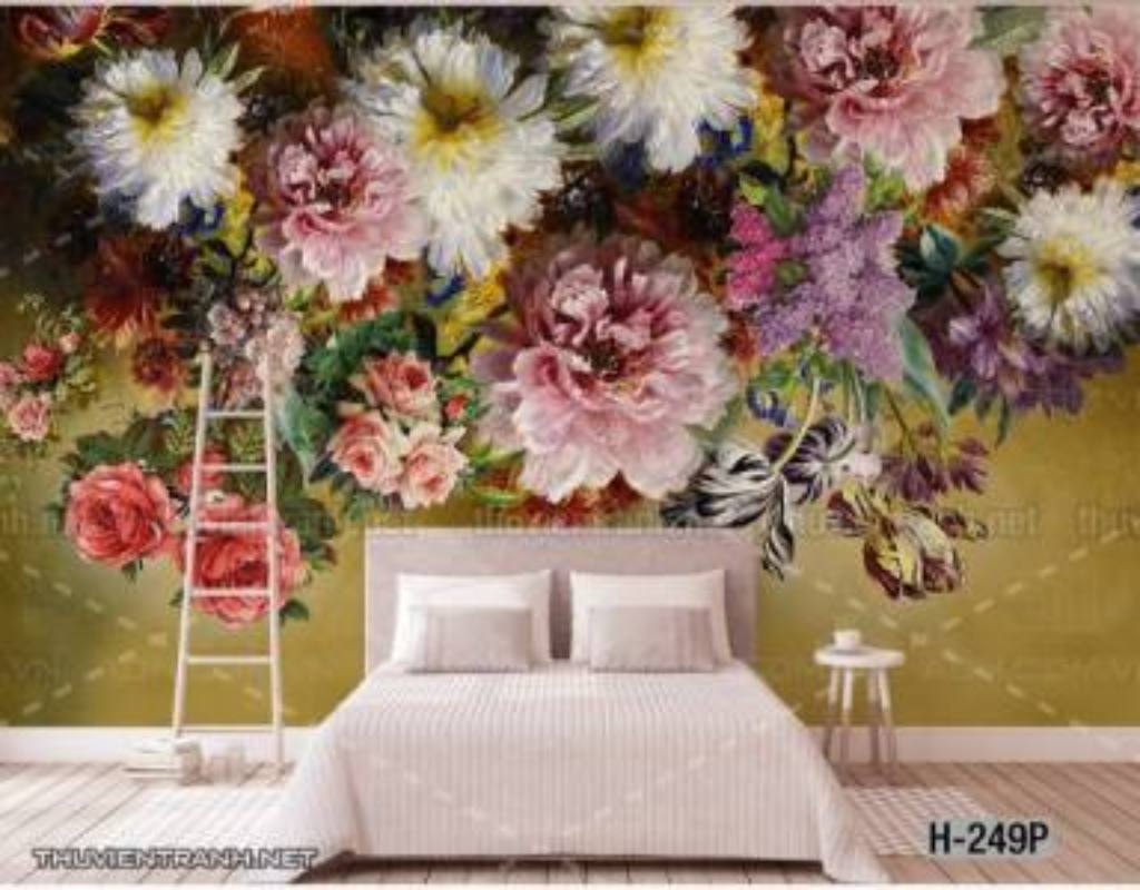 Tranh dán tường hoa - Tranh tường chất lượng cao