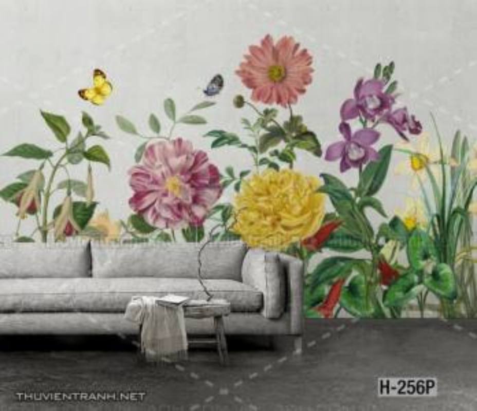 Tranh dán tường hoa - Tranh tường chất lượng cao