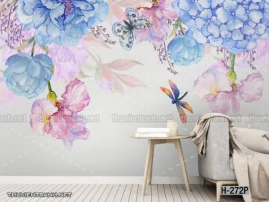 Tranh dán tường hoa - Tranh tường chất lượng cao