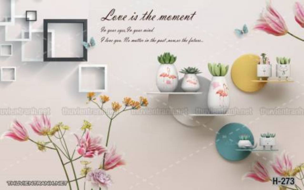 Tranh dán tường hoa - Tranh tường chất lượng cao