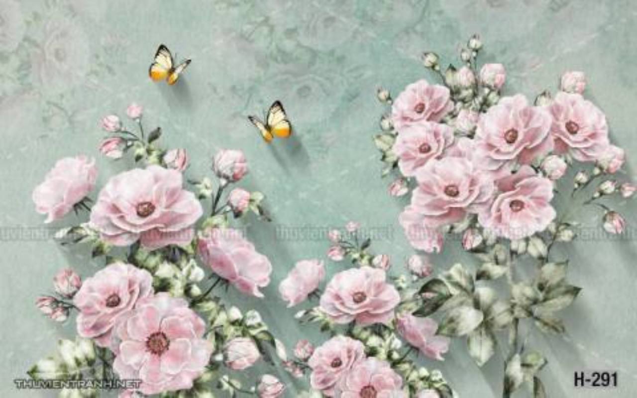 Tranh dán tường hoa - Tranh tường chất lượng cao