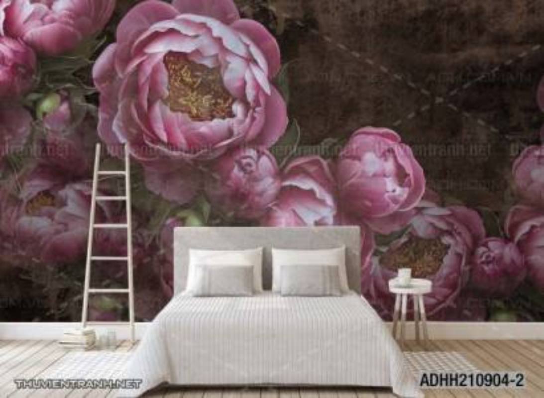 Tranh dán tường hoa , tranh dán tường hoa hồng - Tranh tường chất lượng cao