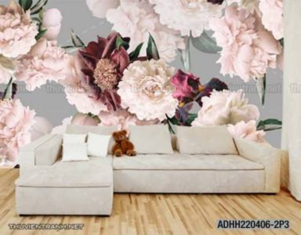 Tranh dán tường hoa , tranh dán tường hoa hồng - Tranh tường chất lượng cao
