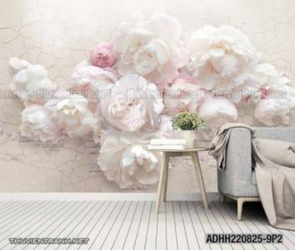 Tranh dán tường hoa , tranh dán tường hoa hồng - Tranh tường chất lượng cao
