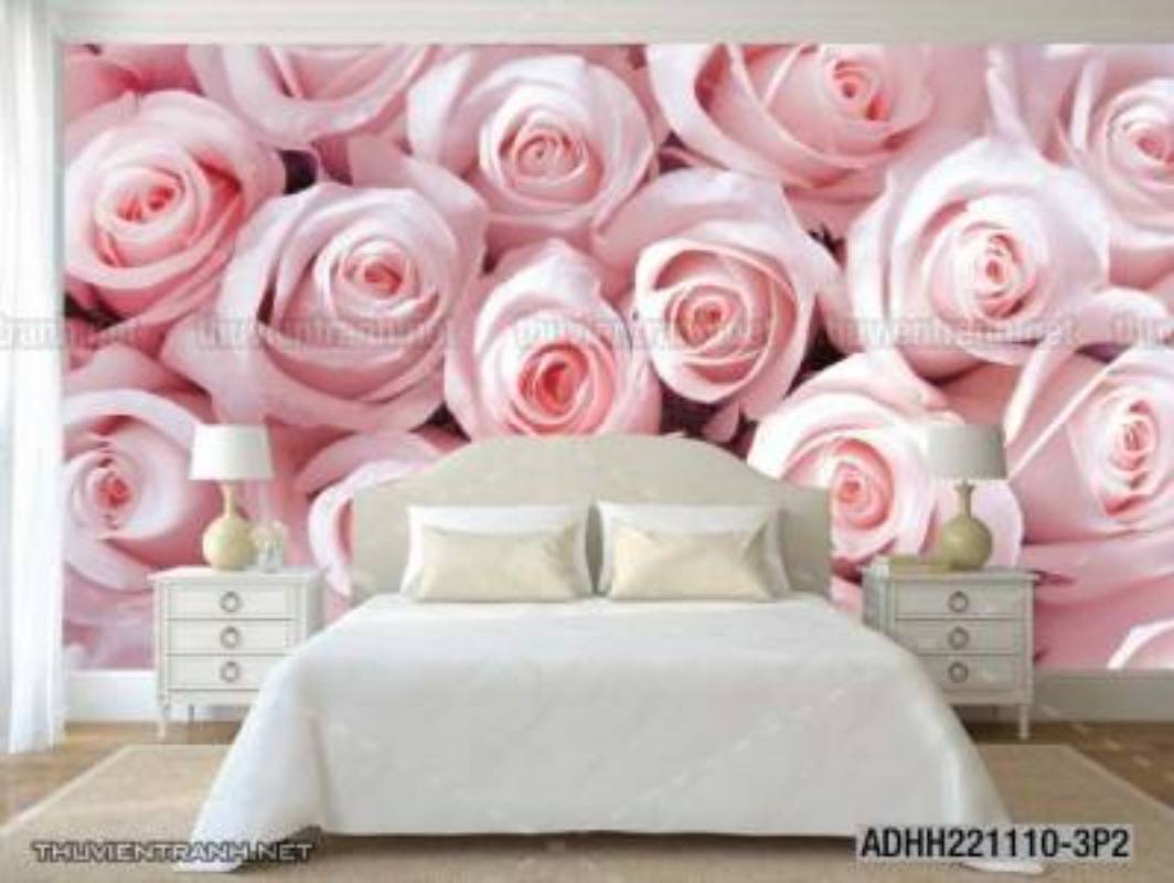 Tranh dán tường hoa , tranh dán tường hoa hồng - Tranh tường chất lượng cao