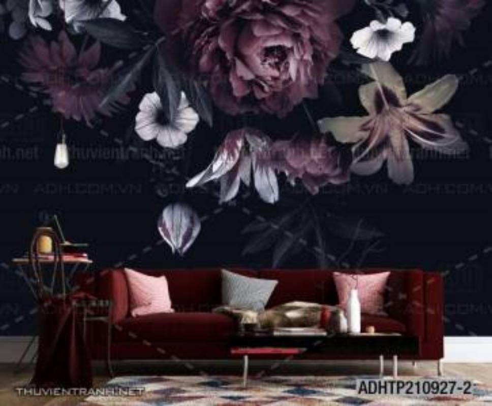 Tranh dán tường hoa , tranh dán tường hoa hồng - Tranh tường chất lượng cao