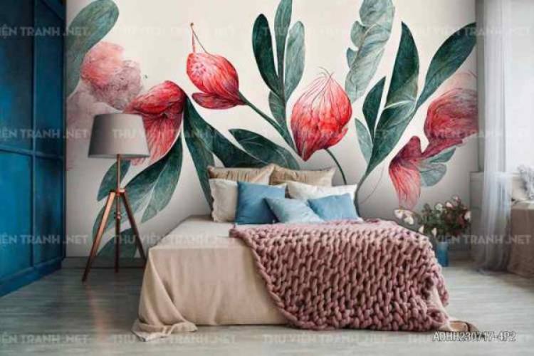 Tranh dán tường hoa  - Tranh tường chất lượng cao