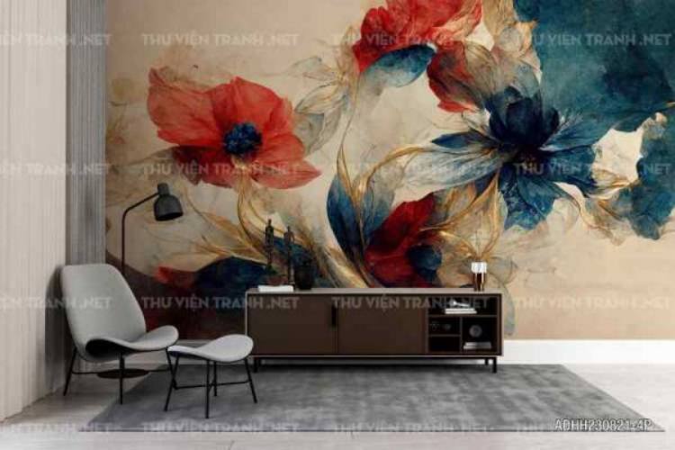 Tranh dán tường hoa  - Tranh tường chất lượng cao