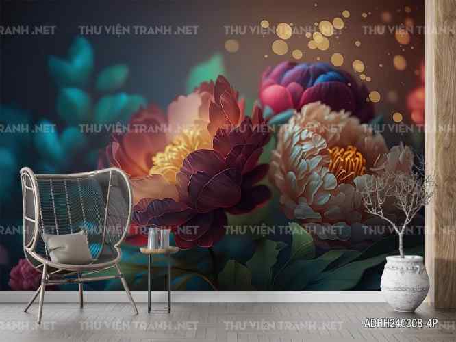 Tranh dán tường hoa. - Tranh tường chất lượng cao