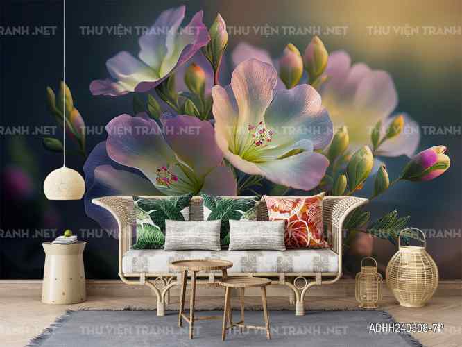 Tranh dán tường hoa. - Tranh tường chất lượng cao