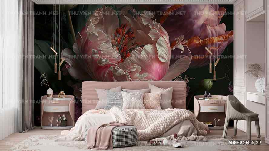 Tranh dán tường hoa. - Tranh tường chất lượng cao