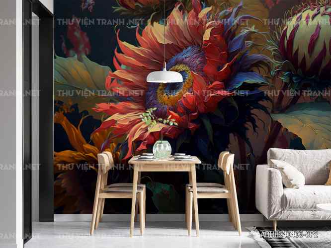 Tranh dán tường hoa. - Tranh tường chất lượng cao