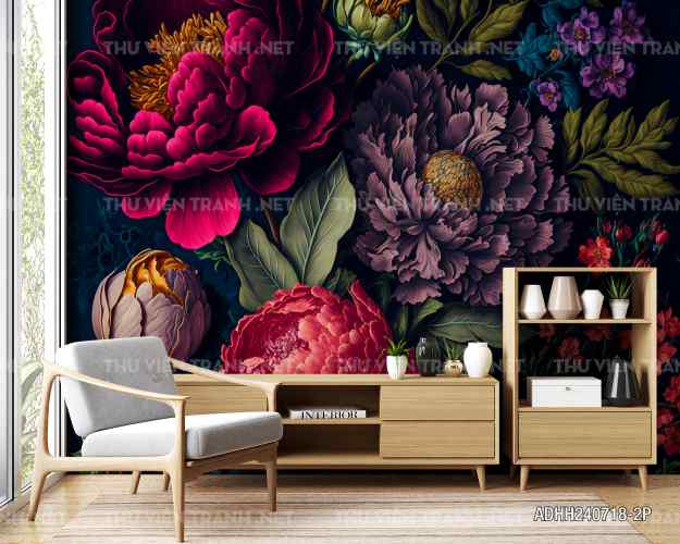 Tranh dán tường hoa. - Tranh tường chất lượng cao
