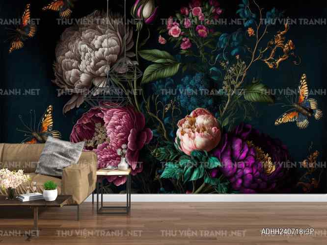 Tranh dán tường hoa. - Tranh tường chất lượng cao