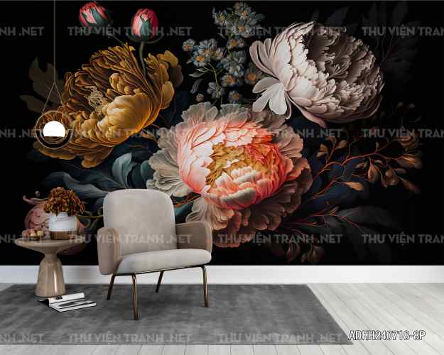 Tranh dán tường hoa. - Tranh tường chất lượng cao