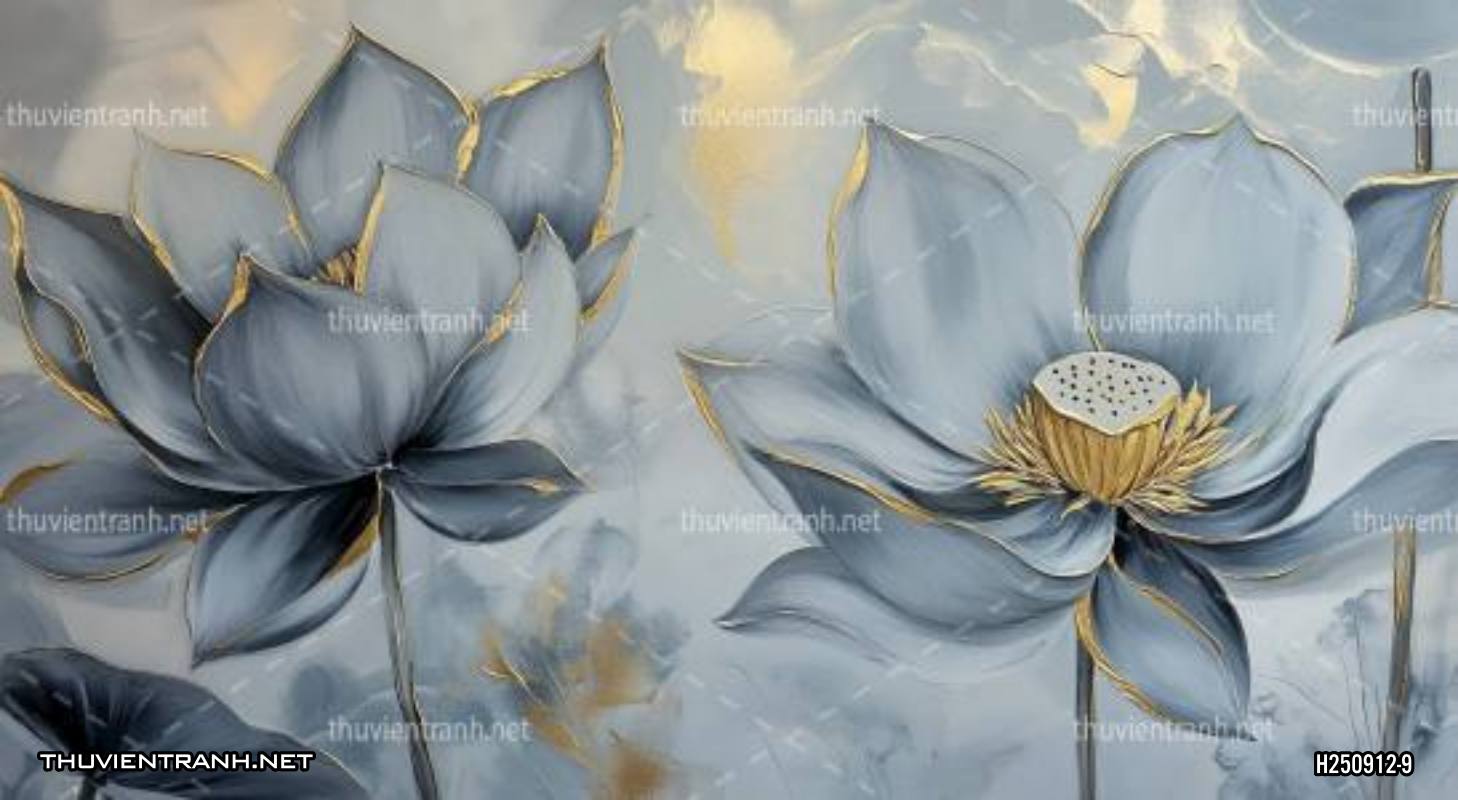 Tranh dán tường hoa đắp nổi, hoa 3D, tông màu ghi xám - Kết quả tìm kiếm tranh tường