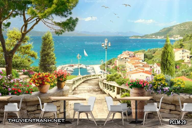 Tranh Phong Cảnh nước Ý, Tranh phong cảnh 3D, Phong cảnh Địa Trung Hải - Kết quả tìm kiếm tranh tường