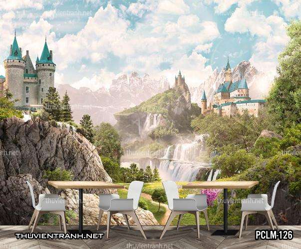 Tranh Phong Cảnh nước Ý, Tranh phong cảnh 3D, Phong cảnh Địa Trung Hải - Tranh tường chất lượng cao