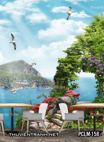 Tranh Phong Cảnh nước Ý, Tranh phong cảnh 3D, Phong cảnh Địa Trung Hải - Tranh tường chất lượng cao