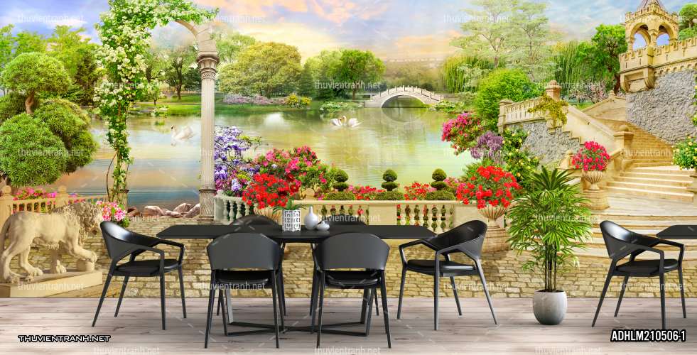 Tranh Phong Cảnh thành phố ven biển Địa Trung Hải - Kết quả tìm kiếm tranh tường