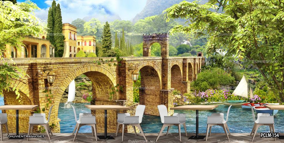 Tranh Phong Cảnh thành phố ven biển Địa Trung Hải - Kết quả tìm kiếm tranh tường