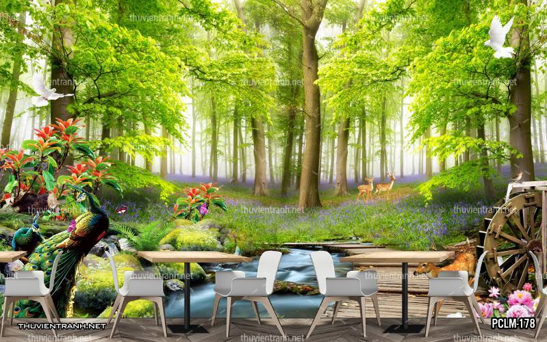 Tranh Phong Cảnh thành phố ven biển Địa Trung Hải - Tranh tường chất lượng cao