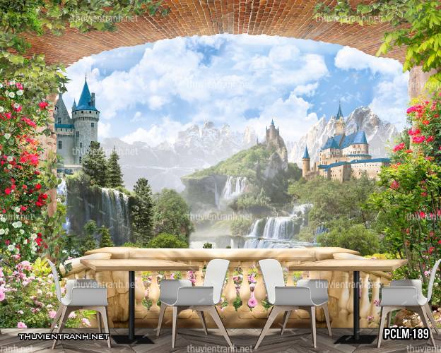 Tranh Phong Cảnh thành phố ven biển Địa Trung Hải - Tranh tường chất lượng cao