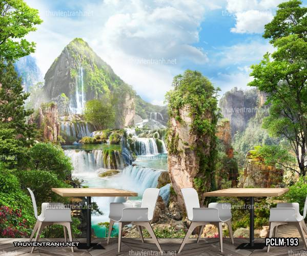 Tranh Phong Cảnh thành phố ven biển Địa Trung Hải - Tranh tường chất lượng cao