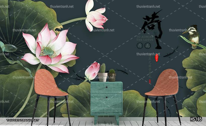 Tranh dán tường Hoa Sen - Kết quả tìm kiếm tranh tường