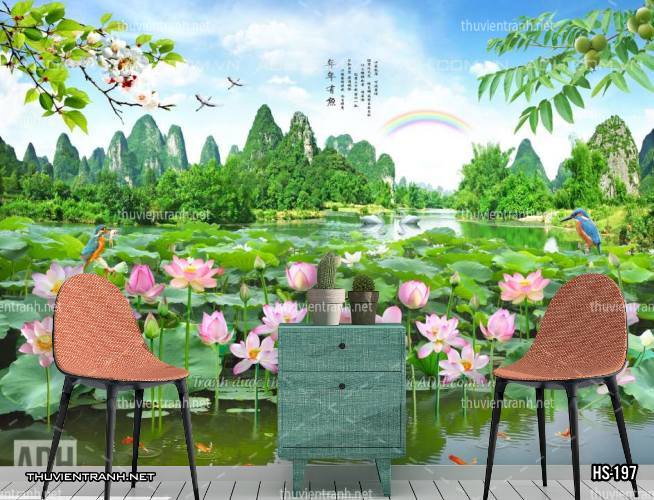 Tranh dán tường Hoa Sen - Kết quả tìm kiếm tranh tường