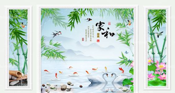 Tranh 3D nền tường phào chỉ và họa tiết trang trí thiên nhiên - Kết quả tìm kiếm tranh tường