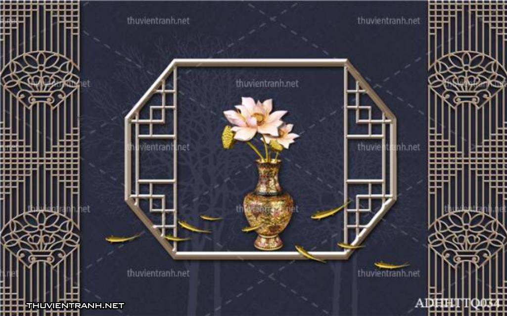Tranh 3D nền tường phào chỉ và họa tiết trang trí thiên nhiên - Kết quả tìm kiếm tranh tường