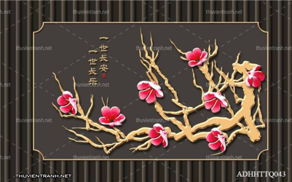 Tranh 3D nền tường phào chỉ và họa tiết trang trí thiên nhiên - Kết quả tìm kiếm tranh tường
