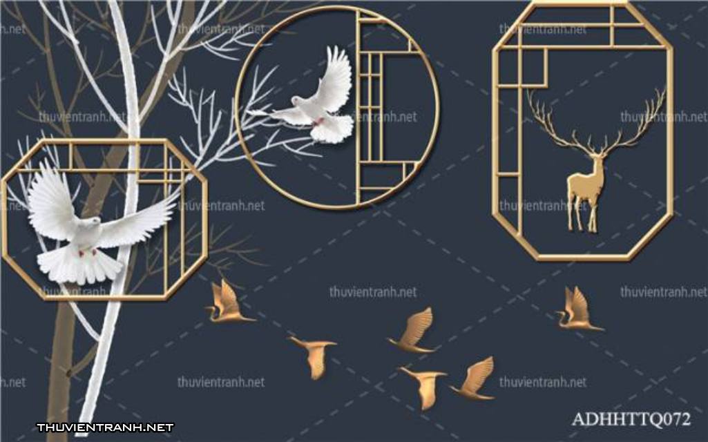 Tranh 3D nền tường phào chỉ và họa tiết trang trí thiên nhiên - Kết quả tìm kiếm tranh tường