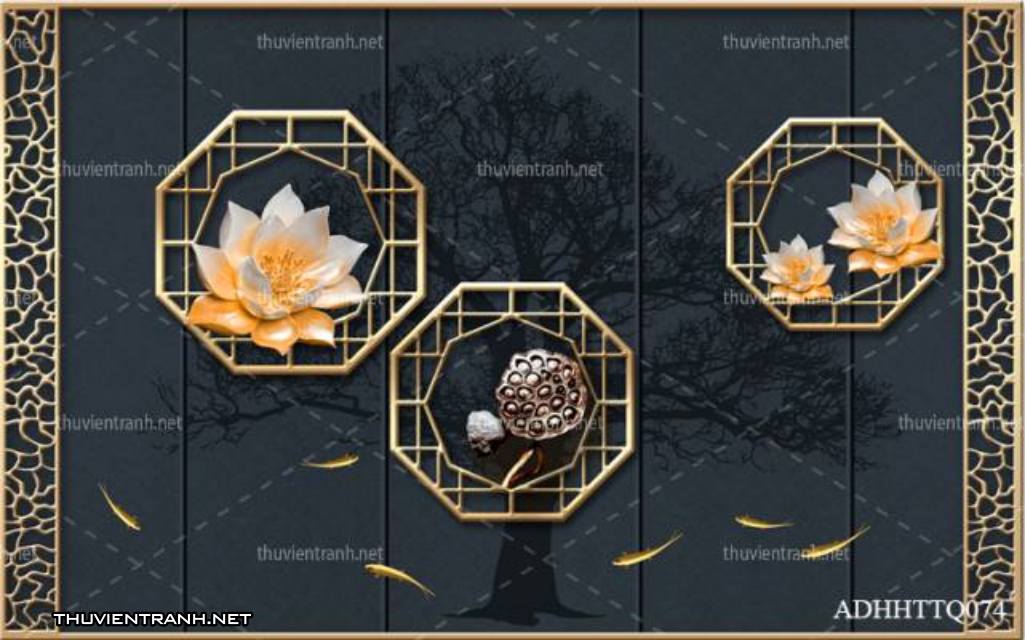 Tranh 3D nền tường phào chỉ và họa tiết trang trí thiên nhiên - Kết quả tìm kiếm tranh tường
