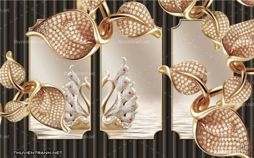  Tranh 3D nền tường phào chỉ và họa tiết trang trí thiên nhiên - Kết quả tìm kiếm tranh tường
