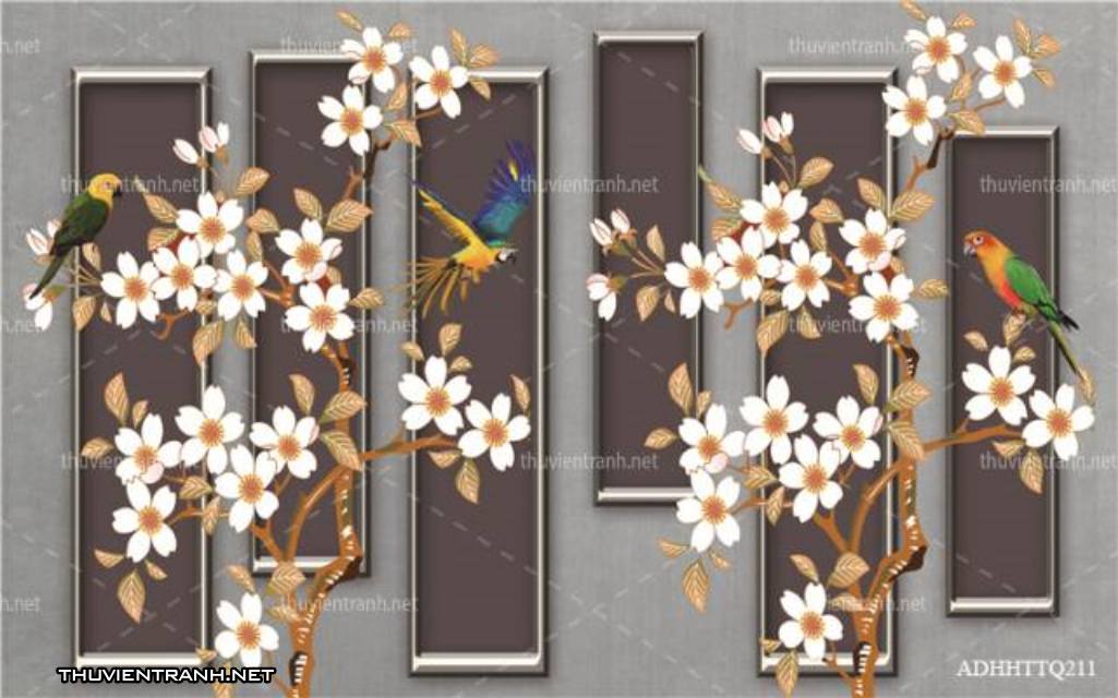  Tranh 3D nền tường phào chỉ và họa tiết trang trí thiên nhiên - Kết quả tìm kiếm tranh tường