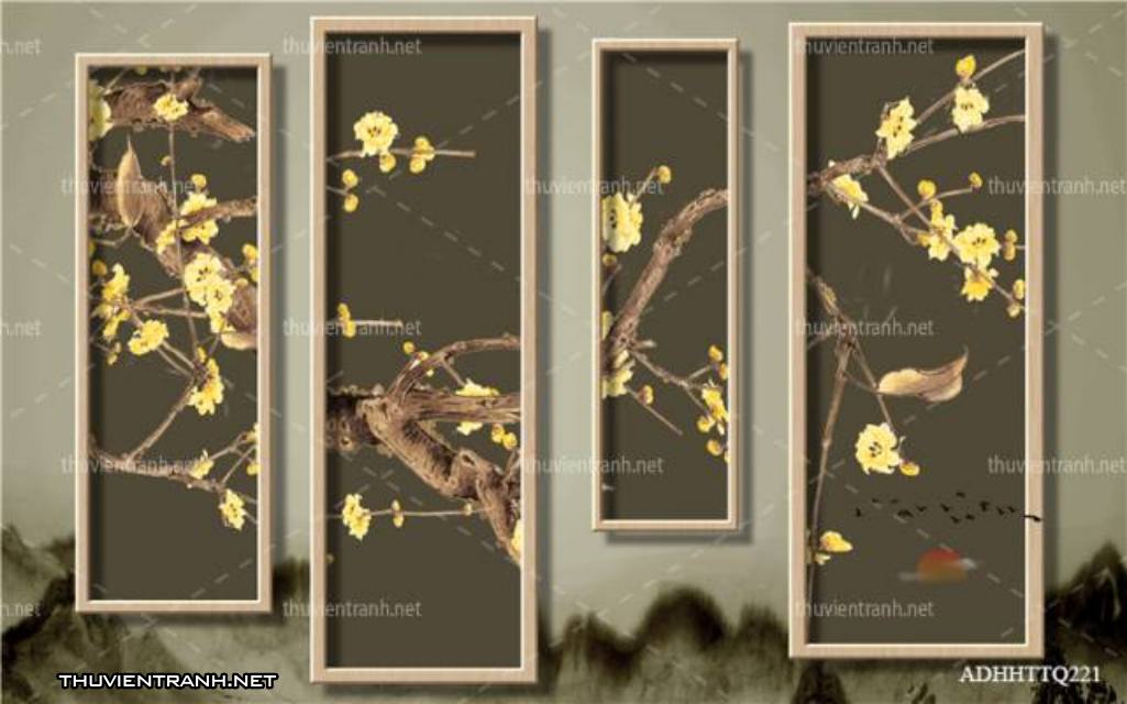  Tranh 3D nền tường phào chỉ và họa tiết trang trí thiên nhiên - Kết quả tìm kiếm tranh tường