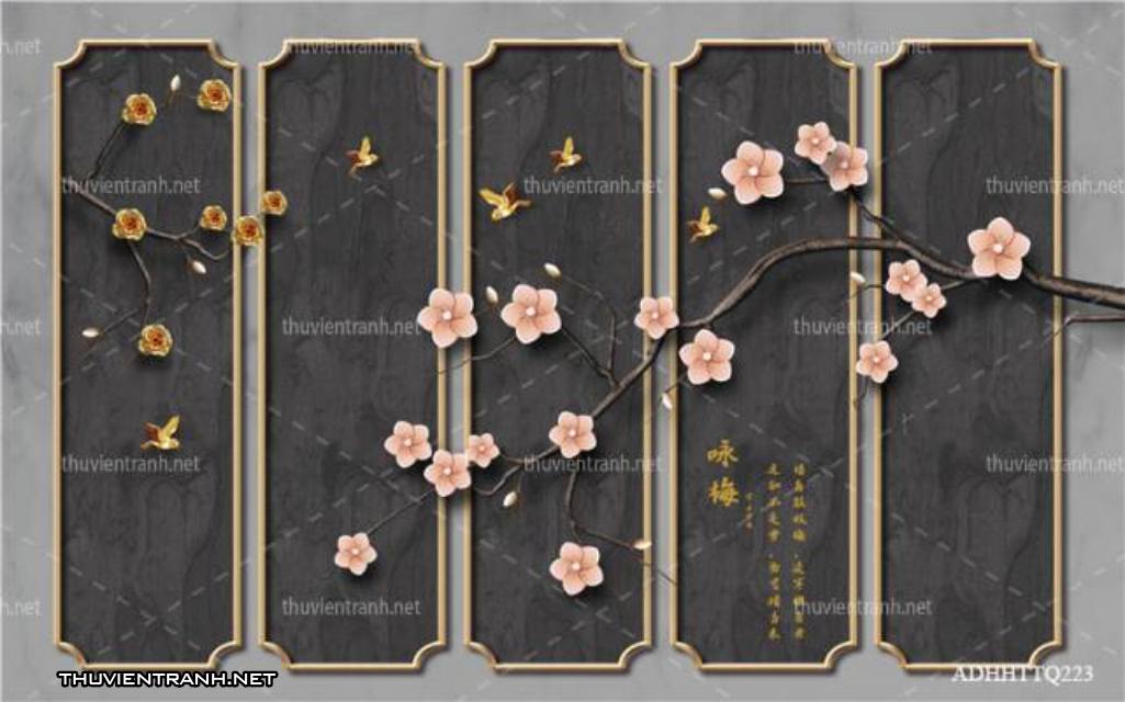  Tranh 3D nền tường phào chỉ và họa tiết trang trí thiên nhiên - Kết quả tìm kiếm tranh tường