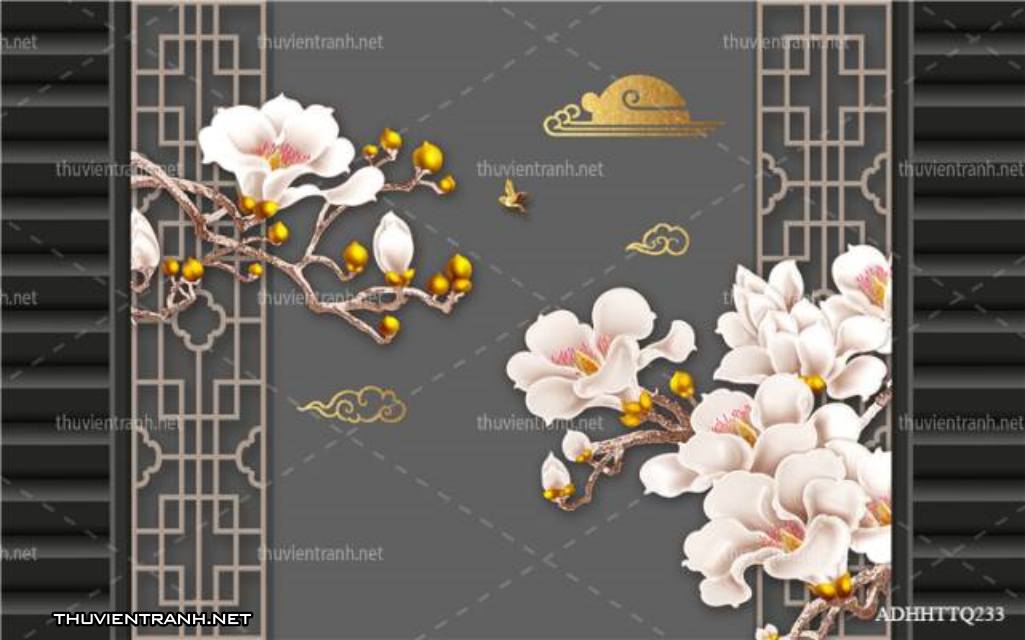  Tranh 3D nền tường phào chỉ và họa tiết trang trí thiên nhiên - Kết quả tìm kiếm tranh tường