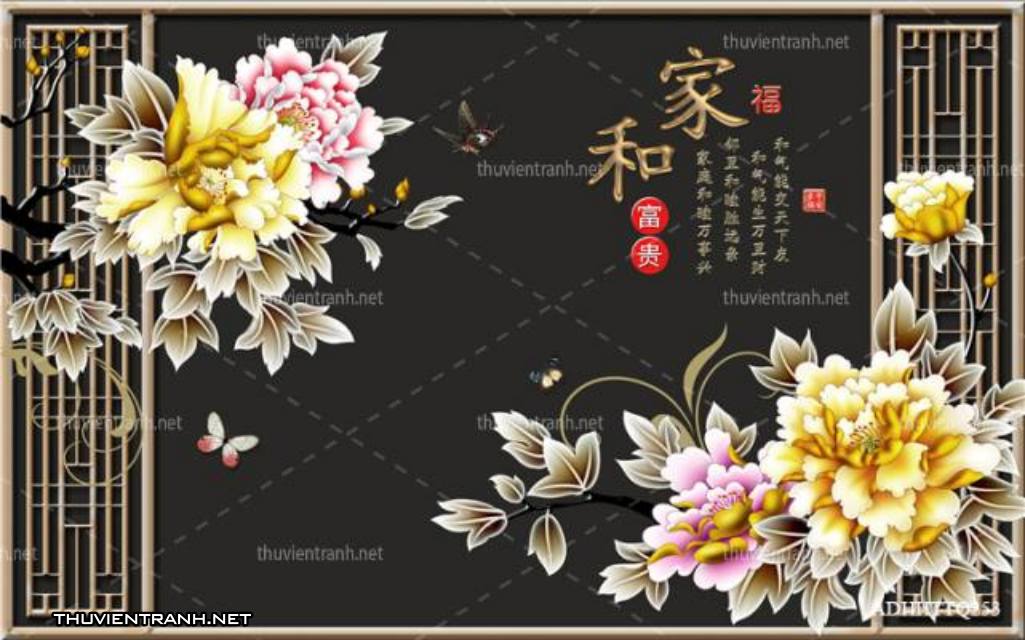  Tranh 3D nền tường phào chỉ và họa tiết trang trí thiên nhiên - Kết quả tìm kiếm tranh tường