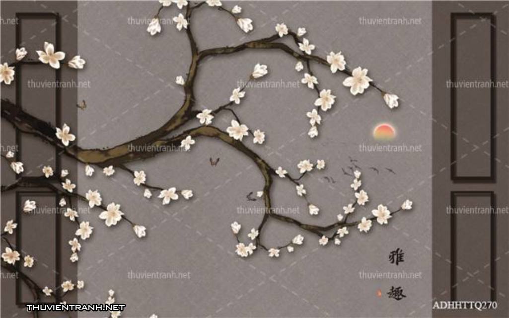 Tranh 3D nền tường phào chỉ và họa tiết trang trí thiên nhiên - Kết quả tìm kiếm tranh tường