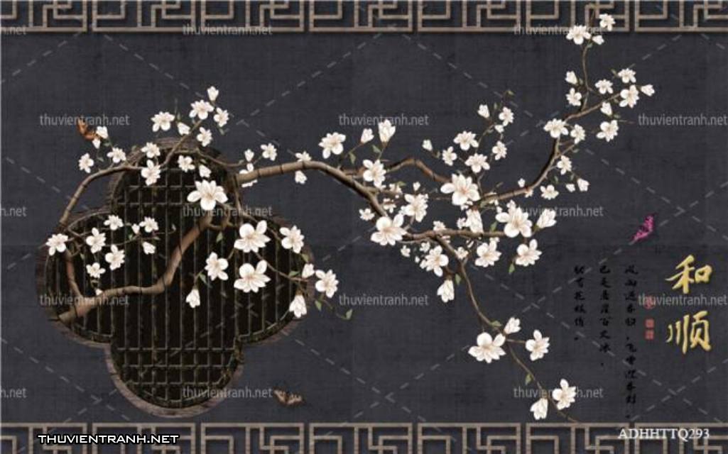 Tranh 3D nền tường phào chỉ và họa tiết trang trí thiên nhiên - Kết quả tìm kiếm tranh tường