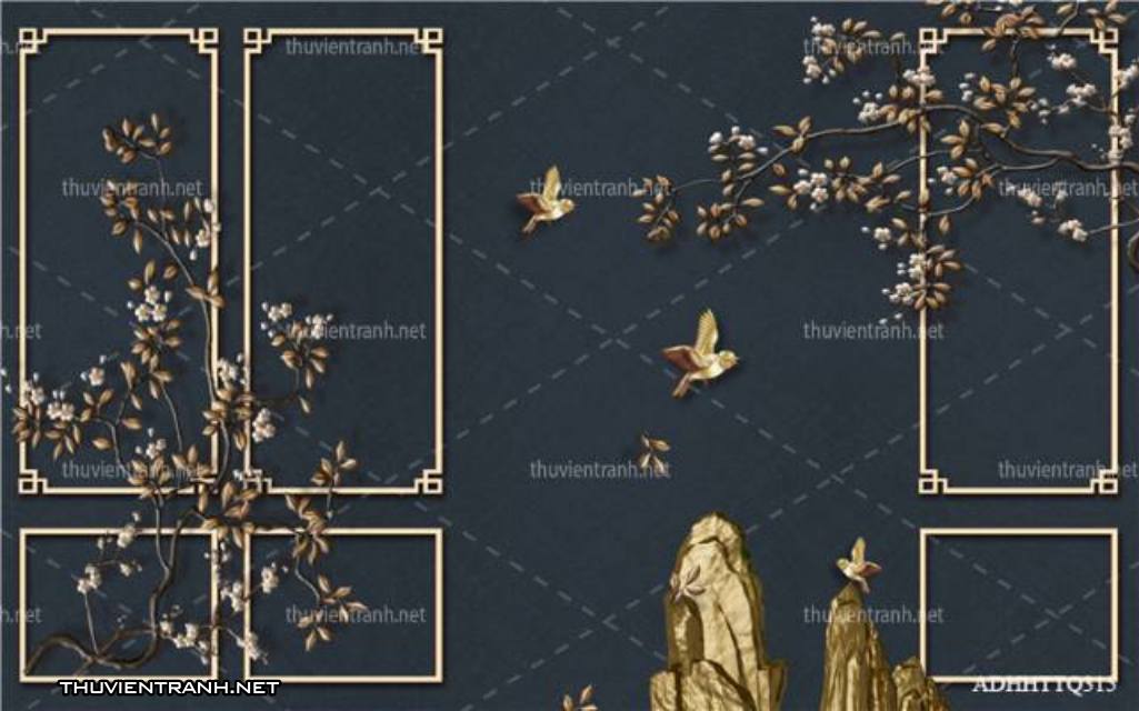 Tranh 3D nền tường phào chỉ và họa tiết trang trí thiên nhiên - Kết quả tìm kiếm tranh tường