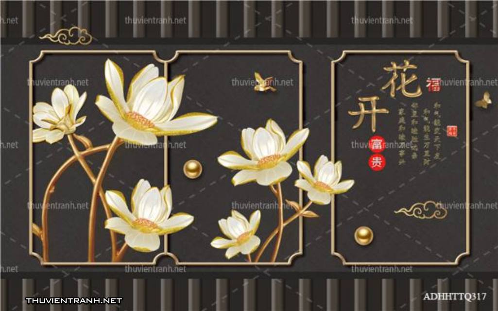 Tranh 3D nền tường phào chỉ và họa tiết trang trí thiên nhiên - Kết quả tìm kiếm tranh tường
